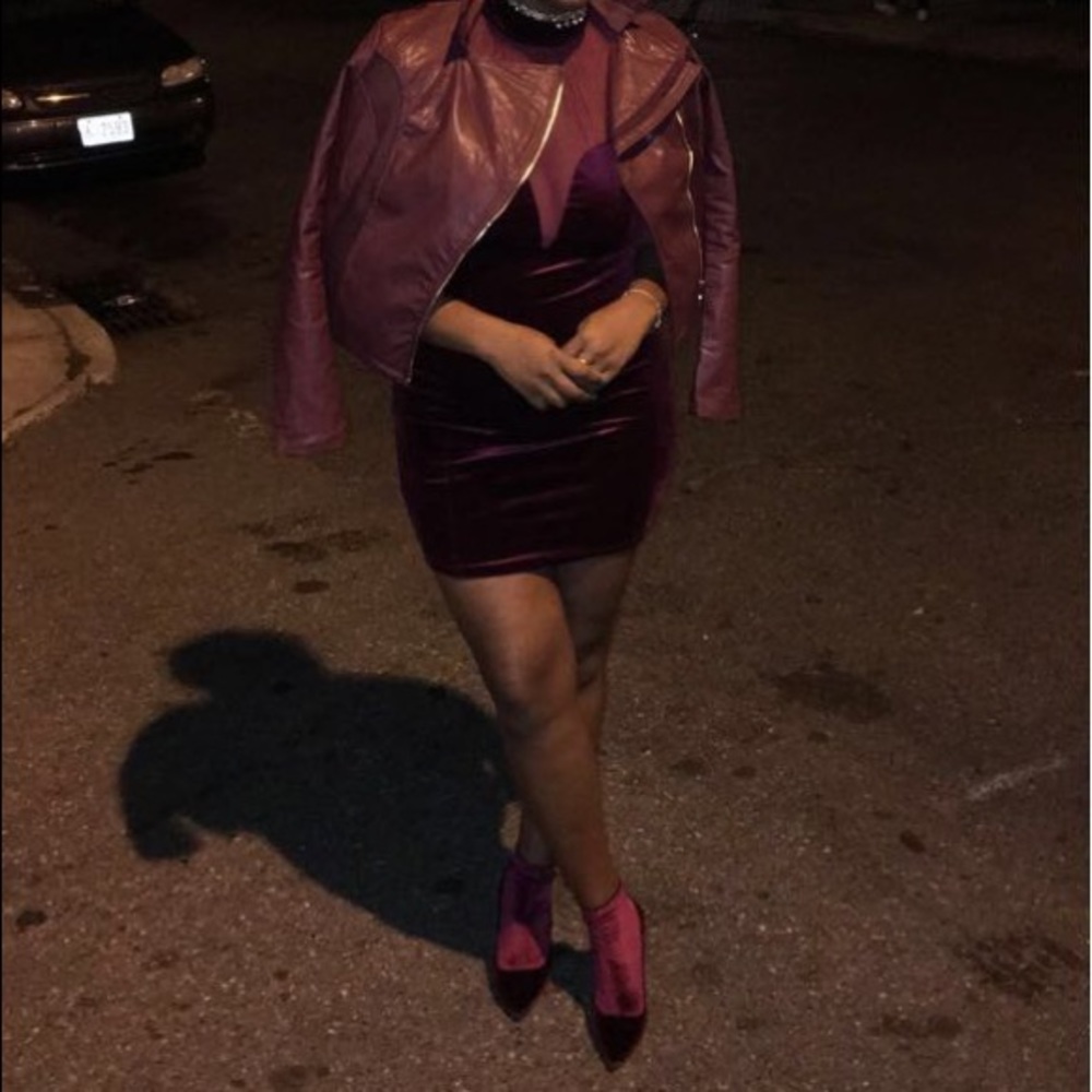 Sexy mini dress burgundy
